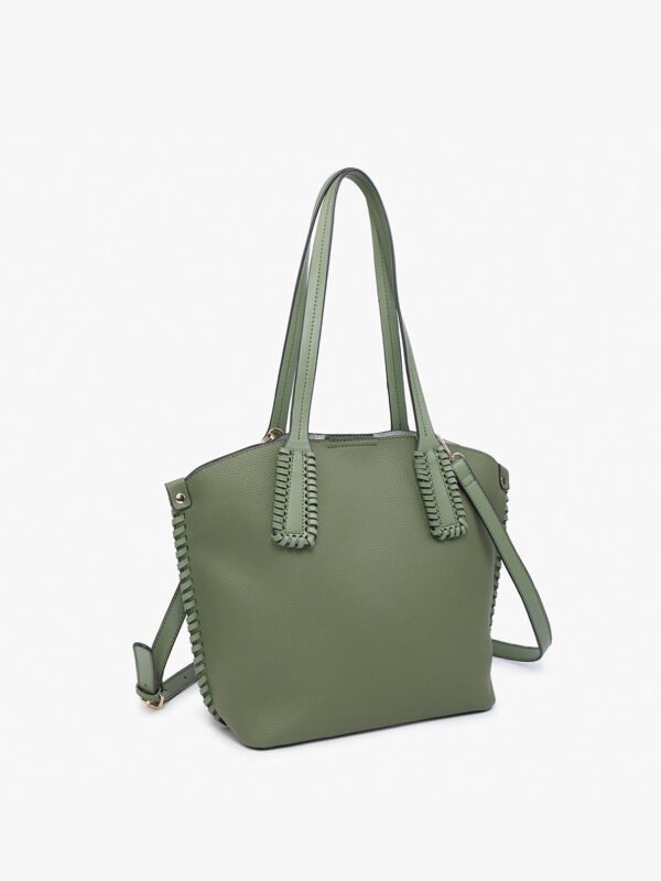 Micah Vegan Whipstitch Tote - Image 2