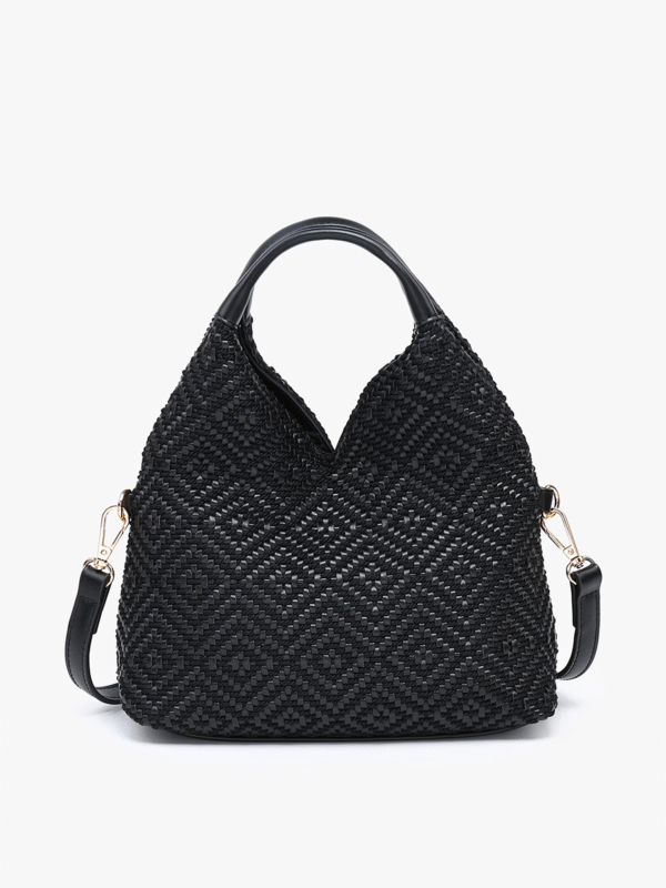 Cecily Vegan Diamond Woven Hobo - Image 5