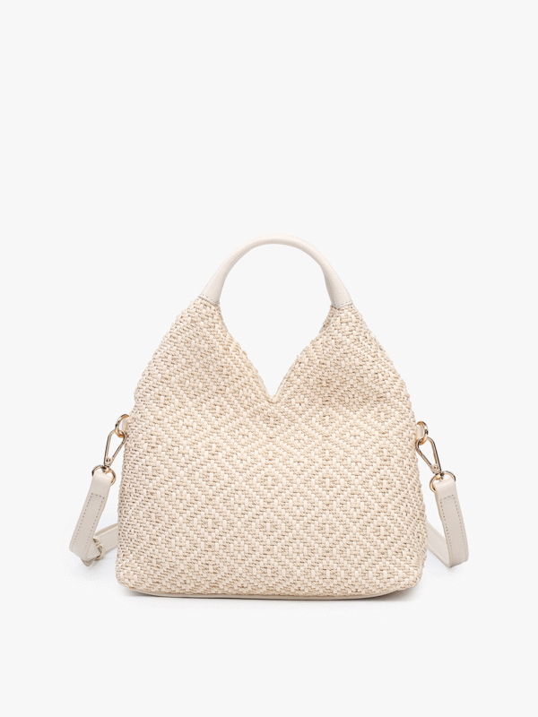 Cecily Vegan Diamond Woven Hobo