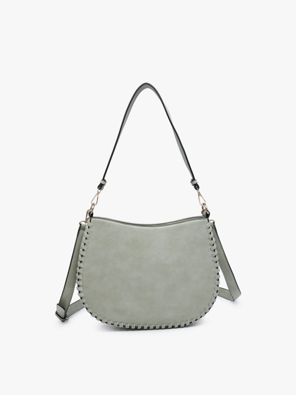 Raquel Vegan Whipstitch Saddle Bag