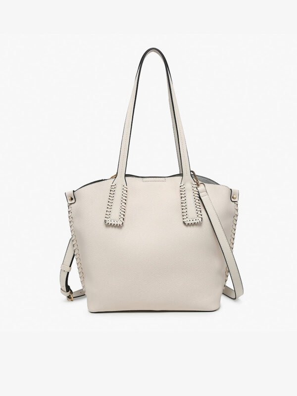 Micah Vegan Whipstitch Tote - Image 11