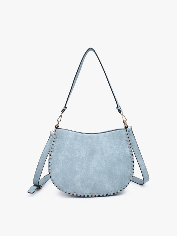 Raquel Vegan Whipstitch Saddle Bag - Image 9