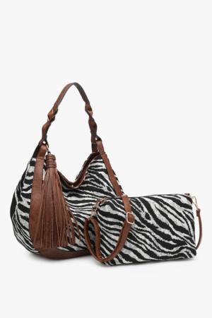 Nori Vegan Zebra Hobo