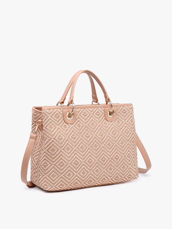 Nancy Vegan Diamond Woven Tote - Image 2