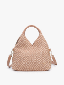 Cecily Vegan Diamond Woven Hobo