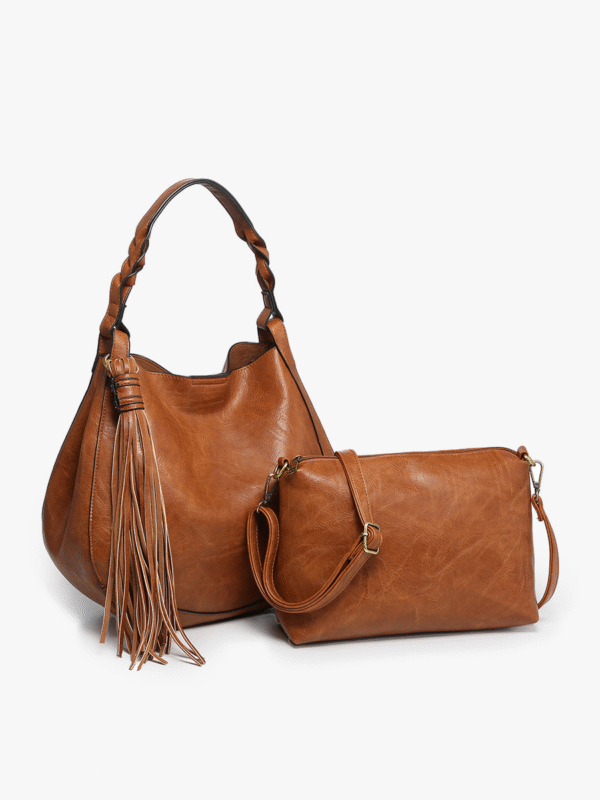 Eloise Vegan Large Tassel Hobo - Image 6