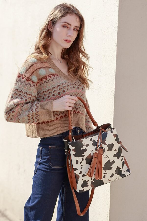 Olivia Vegan Animal Print Hobo - Image 4