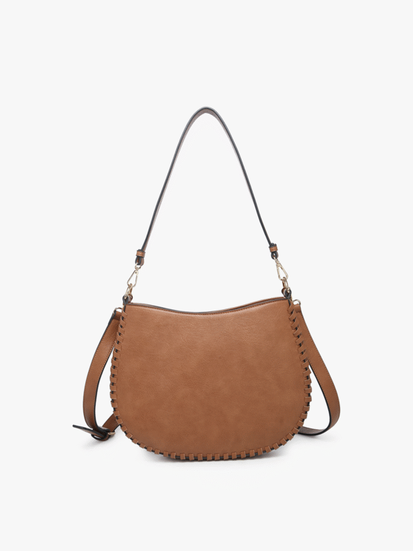Raquel Vegan Whipstitch Saddle Bag - Image 7