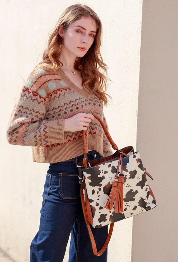 Olivia Vegan Animal Print Hobo - Image 3