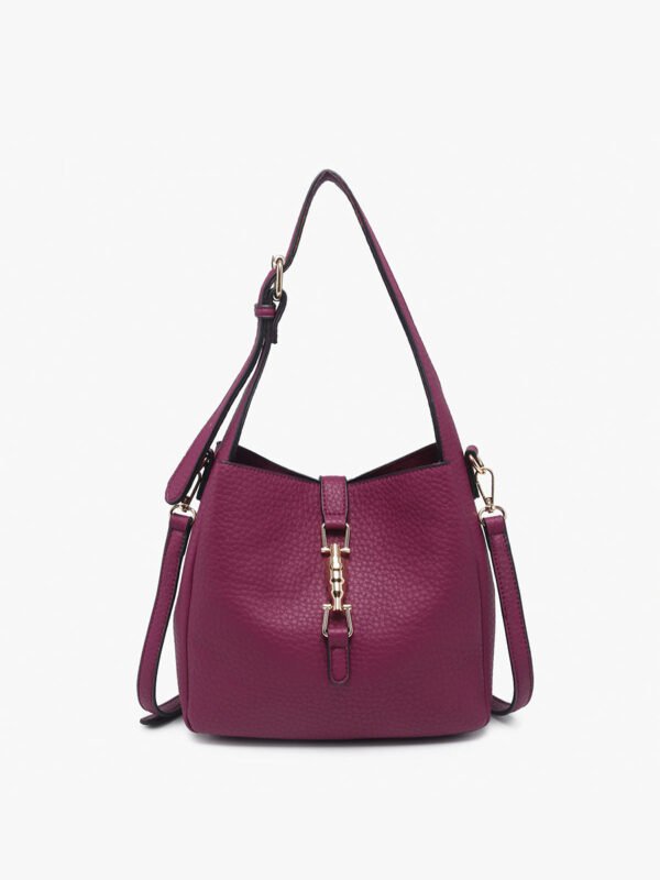 Agnes Vegan Press-Lock Satchel - Image 7