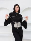 Ginette Rhinestone Bucket Bag